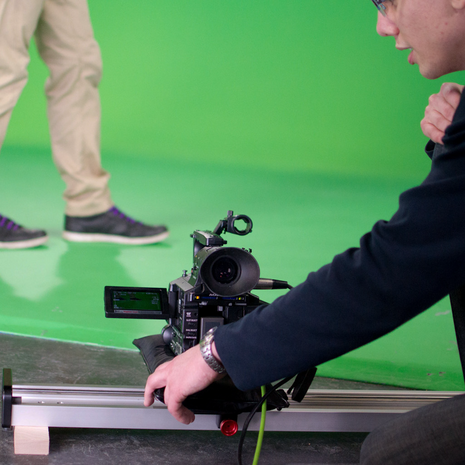 Medieninformatik Medienleihe Slider im Greenscreen-Studio