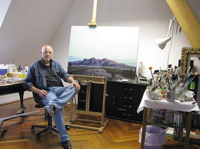 Dr.-Ing. Horst-Werner Schneider in seinem Atelier