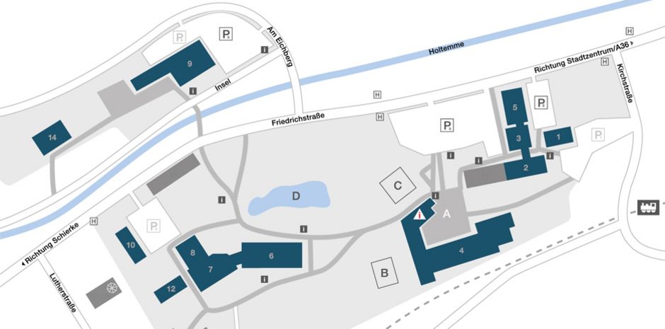 Lageplan vom Campus Wernigerode