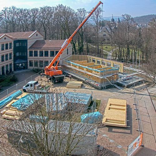 Bauarbeiten des Campus Zentrums