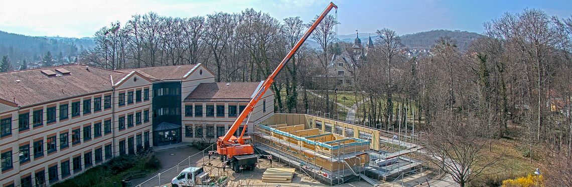 Bauarbeiten des Campus Zentrums