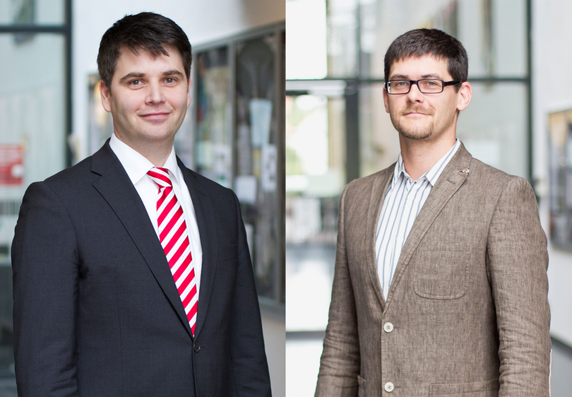 Prof. Dr. Thomas Leich (links) und Prof. Daniel Ackermann (rechts). Fotos: Hochschule Harz