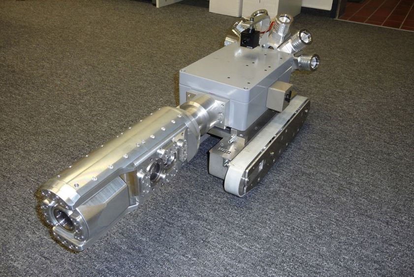 Bild: Der Prototyp eines Fahrzeugs zur Erleichterung der Inspektion von Windkraftanlagen wird auf der diesjährigen HANNOVER MESSE vorgestellt.