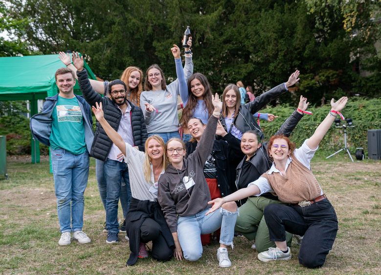 Gute Laune bei den Orientierungstagen: von Mentoren sowie Hochschulmitarbeitern begleitet, lernten die Studierenden in kleinen Gruppen Campus, Stadt und Hochschuleinrichtungen kennen. Foto: Hochschule Harz