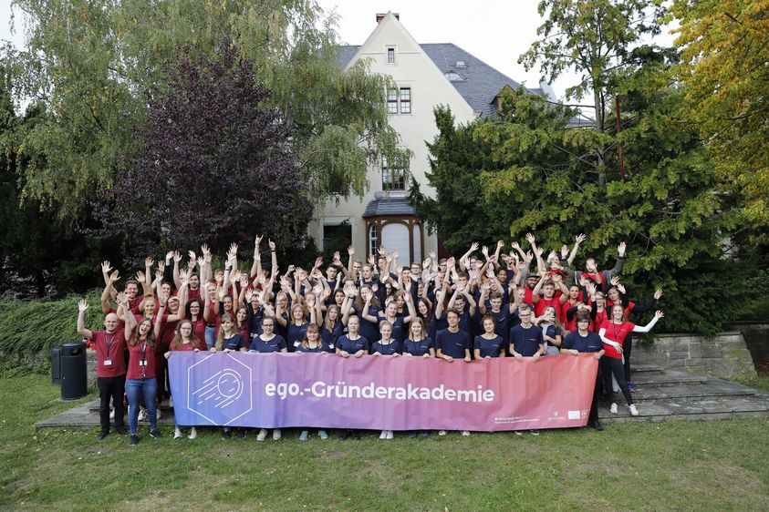 18. ego.-Gründerakademie auf dem Campus der Hochschule Harz in Wernigerode (Gruppenbild). 