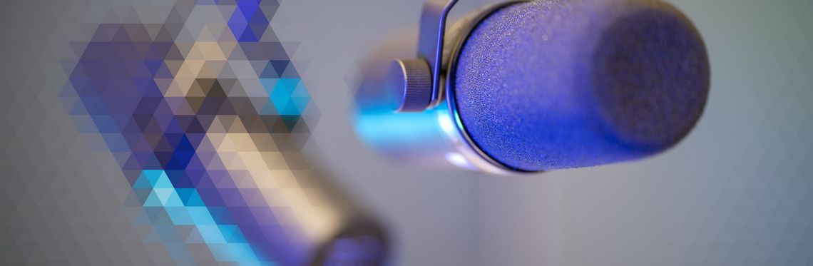 Bild zweier Mikrofone im Studio für Medienproduktion am Fachbereich Verwaltungswissenschaften in Halberstadt.