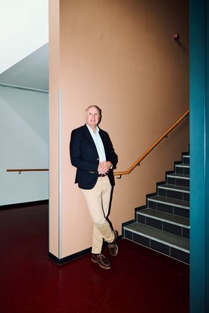 Prof. Dr. Oliver C. Ruppel kurz vor seinem Vortrag am Fachbereich Verwaltungswissenschaften der Hochschule Harz