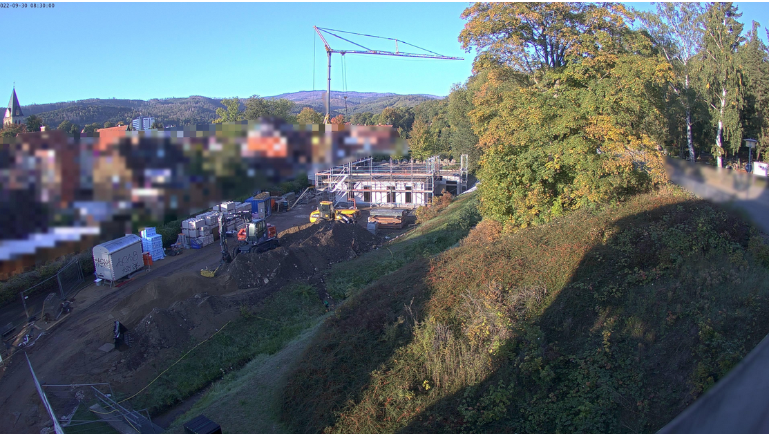 Webcam view of construction site